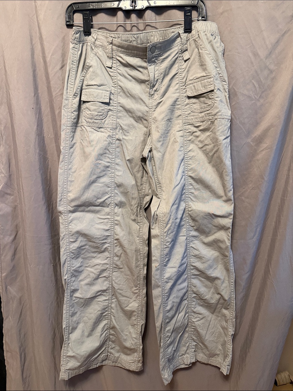 Divided Women's Light Gray Boot Flare Cargo Pants